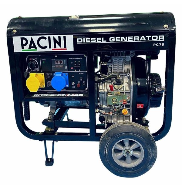 Pacini 8.0kva Diesel Generator with Key or Pull Start. Code PC80 - Image 2