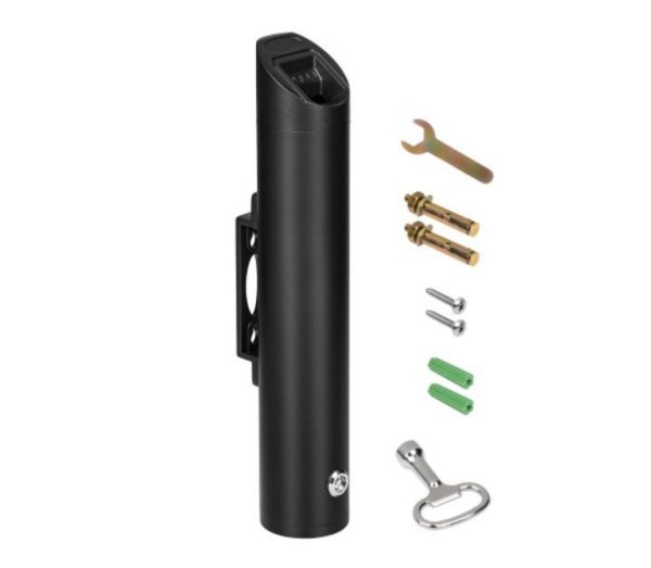 Cigarette Butt Receptacle Stainless Steel Wall Mounted Disposal in Black. - Image 5