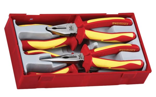 Teng Tools 4 Piece Insulated Pliers Set 1,000v Protection. - Image 4