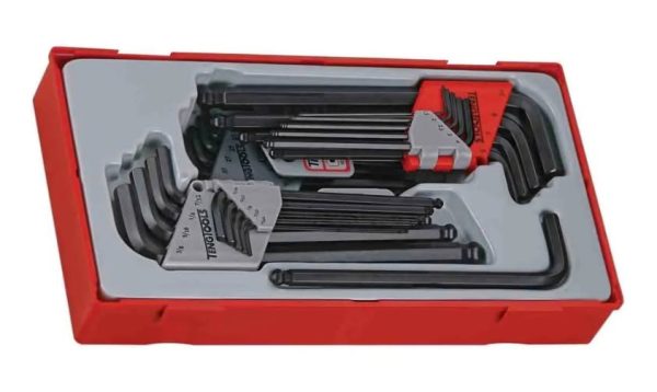 Teng Tools 28 piece L Shape Imperial & Metric Hex Key Set, 1.5 → 10 mm, 3/16 → 3/8"