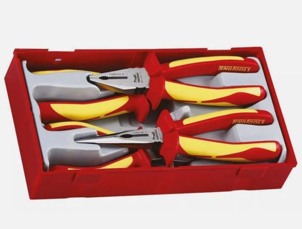 Teng Tools 4 Piece Insulated Pliers Set 1,000v Protection.