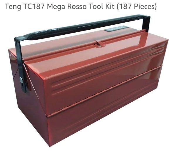 Teng Tools Mega Rosso Tool Kit Set of 187 Pieces with 1/4" 3/8" & 1/2" Drive Ratchets - Image 2
