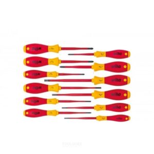 WIHA 12 Piece screwdriver set, SoftFinish electric slimFix assorted.