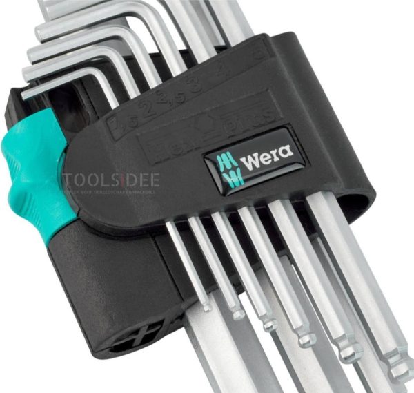 Wera Stubby 9 Piece Angle hexagon Allen key set 1.5-10mm with short ball head - Image 4