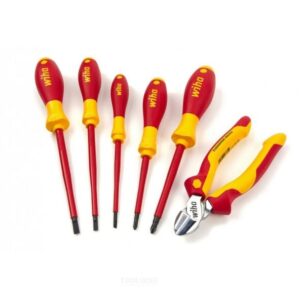 WIHA 6 Piece Electricians Tool Set of Screwdrivers & Diagonal Cutter