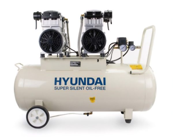 Hyundai 4hp 100L Oil Free Low Noise Electric Air Compressor 10.6CFM 145psi Direct Drive. - Image 2