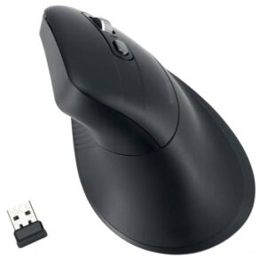 Kensington EQ Pro Fit Ergo MY630 Wireless Rechargeable Vertical Mouse K72482WW Optical For Right-Handed Users Bluetooth/USB-A Nano Receiver Black