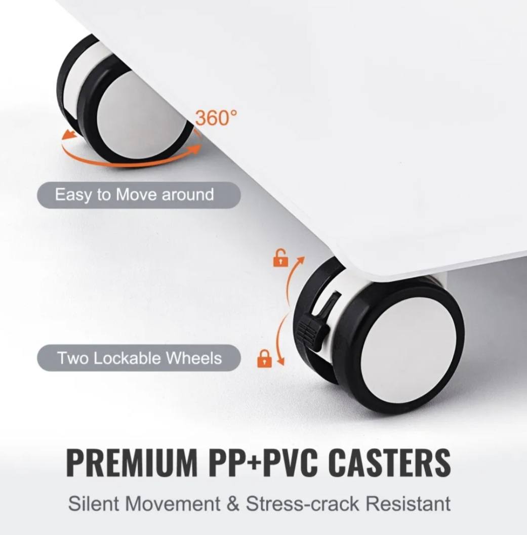 Lab Trolley, Rolling Lab Cart with Built-in Socket, 3-Layer Metal Mobile Trolley, Tray Rolling Clinic Cart with Swivel Wheels, 220 lbs Weight Capacity, for Lab, Clinic, Beauty and Salon - Image 13