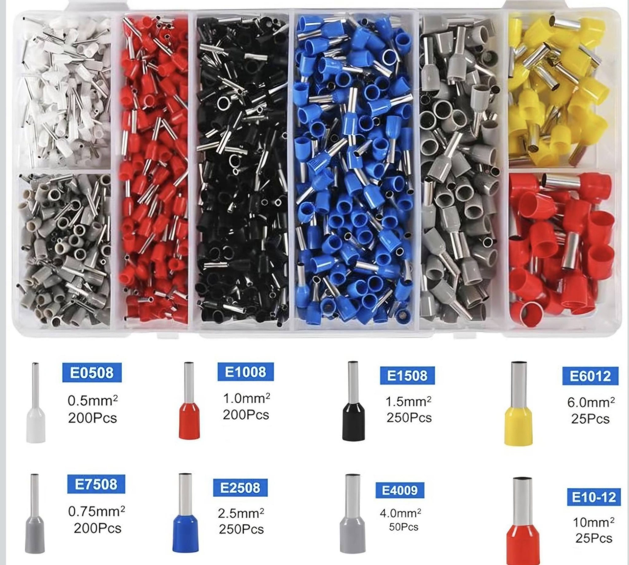 Ferrule Crimping Tool Kit with Self-Adjustable Ratchet for Wire Crimping 1200 pieces. - Image 3