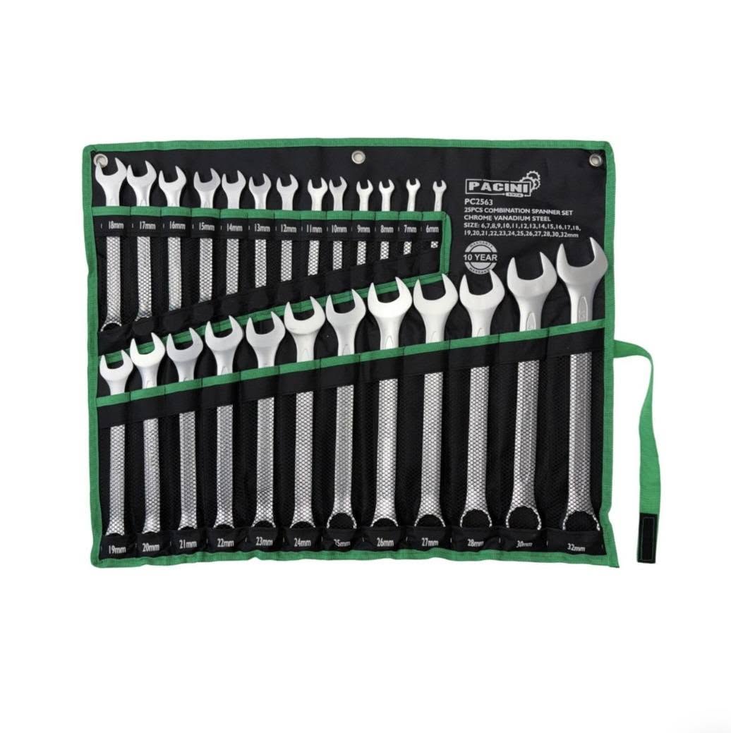 25 Piece Combination Spanner/Wrench Set in matt finish 6mm - 32mm