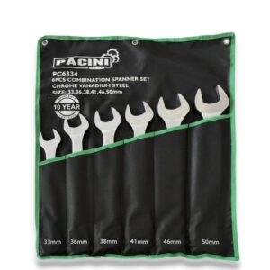 6 Piece Combination Spanner/Wrench Set 33mm - 50mm (Matt Finish)