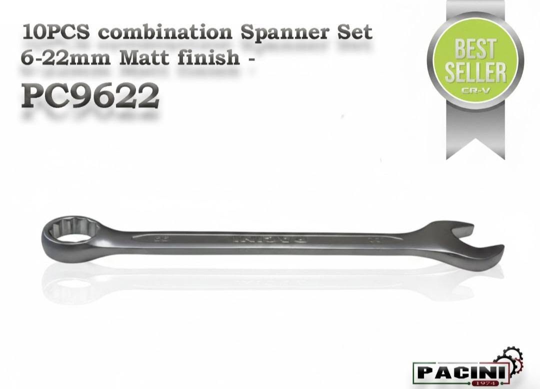 10 Piece Combination Spanner Set Matt finish 6mm - 22mm - Image 5